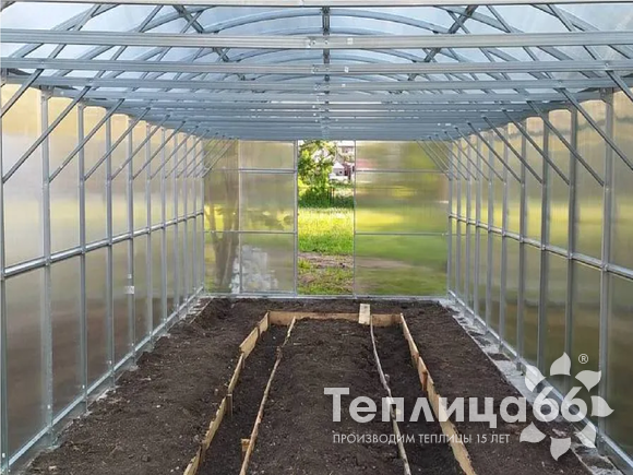 Теплица Воля Прима 4, под поликарбонат, ширина 4 метра